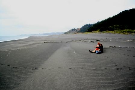 weiter leerer Strand hinter Pelluhue